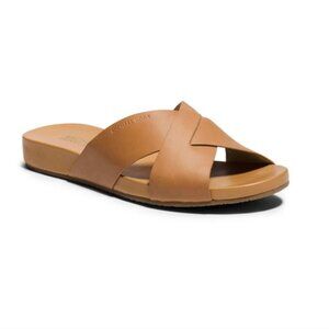 Michael Kors Somerly Leather Slide in Peanut
